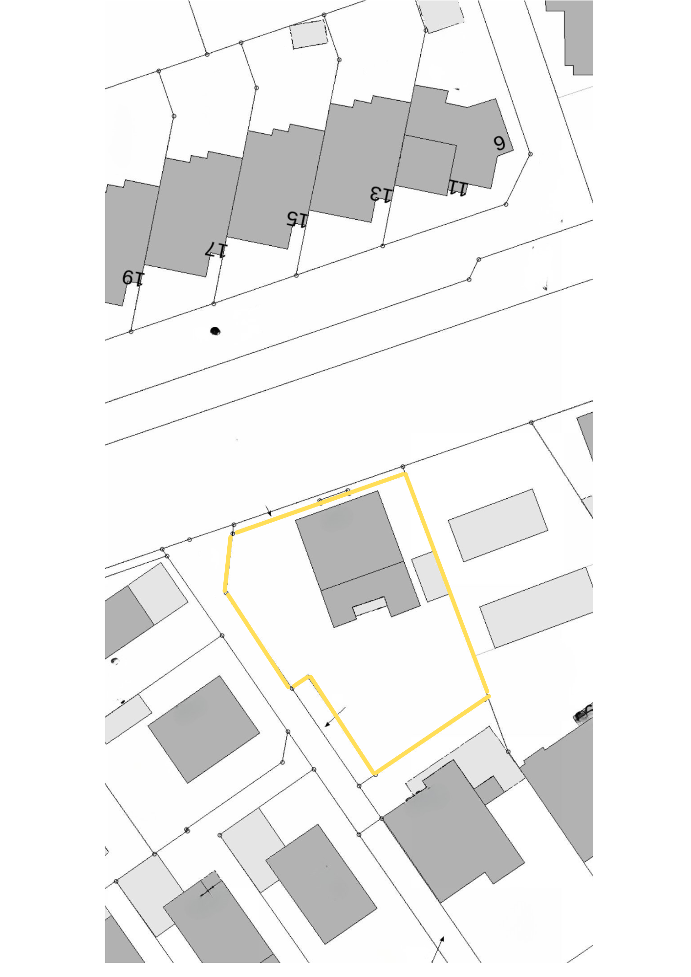 Lageplan des Grundstücks in Krefeld-Verberg